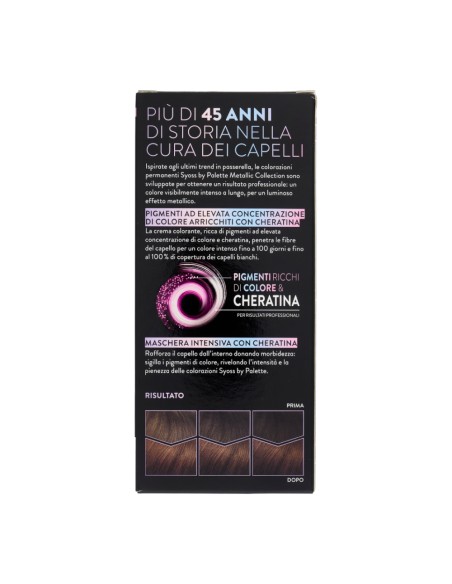 offerta Palette Syoss Colorazione Permanente Metallic Collection 4.65 Castano Cioccolato Ramato