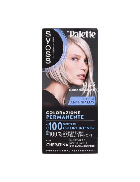 offerta Palette Syoss Colorazione Permanente con Cheratina Anti-Giallo 10.55 Biondo Platino Ultra