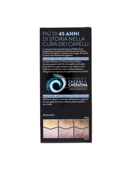 offerta Palette Syoss Colorazione Permanente con Cheratina Anti-Giallo 10.55 Biondo Platino Ultra