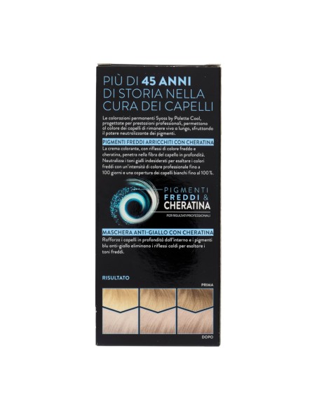 offerta Palette Syoss Colorazione Permanente con Cheratina Anti-Giallo 12.59 Biondo Platino Cool 