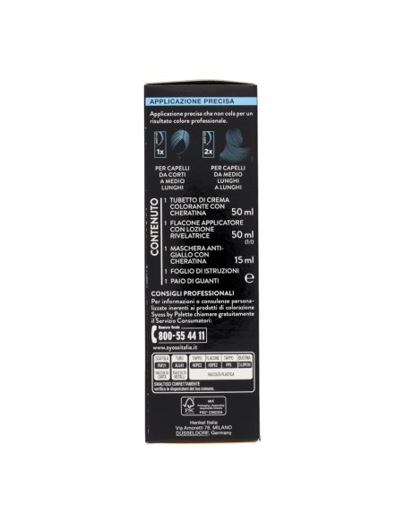 offerta Palette Syoss Colorazione Permanente con Cheratina Anti-Giallo 12.59 Biondo Platino Cool 