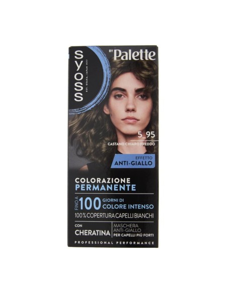 offerta Palette Syoss Colorazione Permanente con Cheratina Anti-Giallo 5.95 Castano Chiaro Freddo