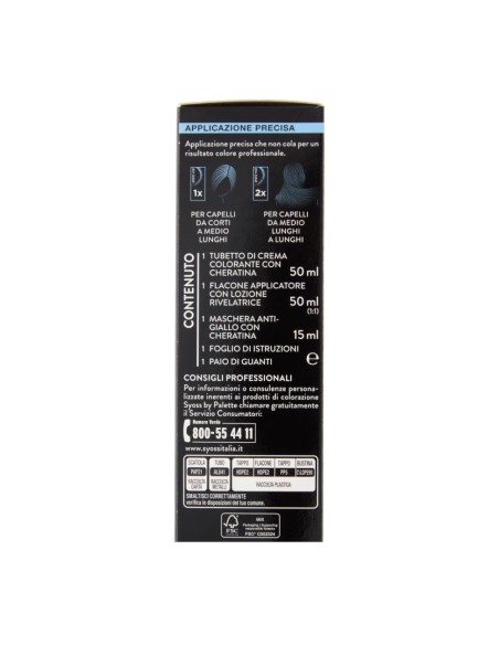 offerta Palette Syoss Colorazione Permanente con Cheratina Anti-Giallo 5.95 Castano Chiaro Freddo