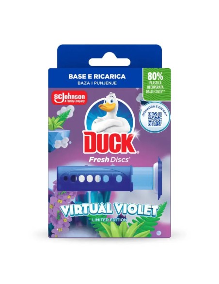 offerta Anitra Wc Duck Fresh Discs Gel Wc Base + Ricariche Fragranza Virtual Violet 36 ml