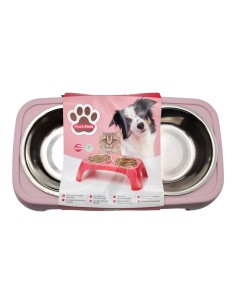 Plastic Forte Ciotola Doppia Rialzata per Cani e Gatti... 2