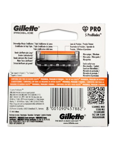 offerta Gillette Proglide Lamette di Ricambio per Rasoio 5 Lame ProBlades 4 Pz