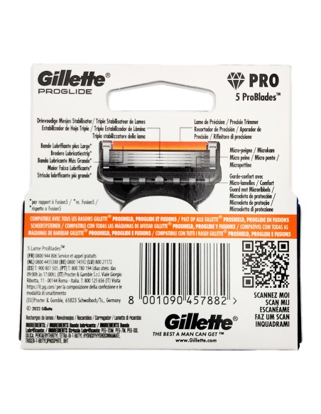 offerta Gillette Proglide Lamette di Ricambio per Rasoio 5 Lame ProBlades 4 Pz