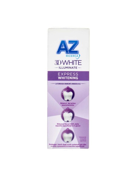 offerta AZ 3D White Illuminante Dentifricio Express Whitening Bianco Glossy 50 ml