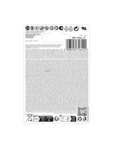 offerta Varta Batteria a Bottone con Litio 3V CR2525 2 Pz