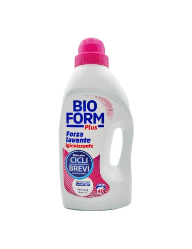 offerta Bioform Plus Detersivo Lavatrice Forza Lavante Igienizzante Cicli Brevi 40 Lavaggi 1600 ml