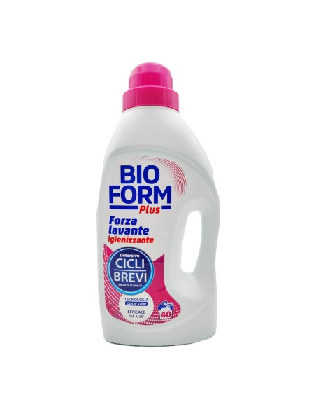 offerta Bioform Plus Detersivo Lavatrice Forza Lavante Igienizzante Cicli Brevi 40 Lavaggi 1600 ml