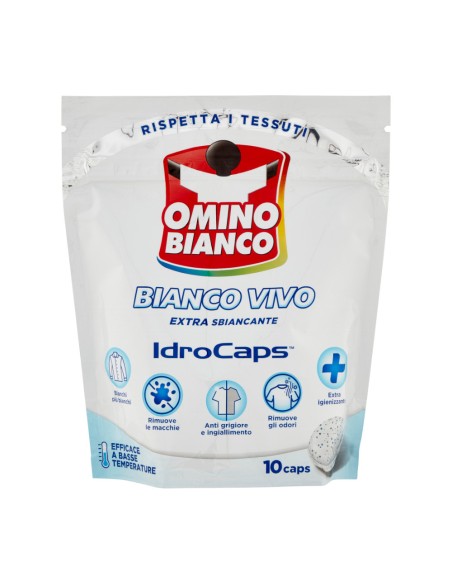 offerta Omino Bianco Bianco Vivo IdroCaps Extra Sbiancante 10 Caps