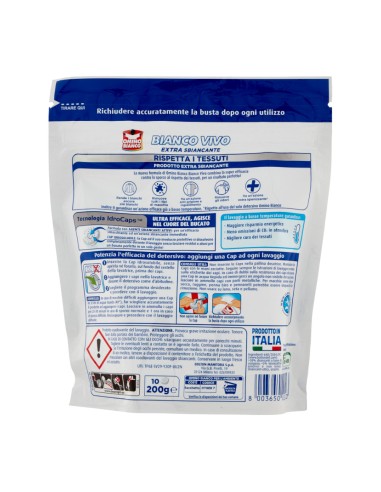 offerta Omino Bianco Bianco Vivo IdroCaps Extra Sbiancante 10 Caps