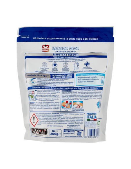 offerta Omino Bianco Bianco Vivo IdroCaps Extra Sbiancante 10 Caps