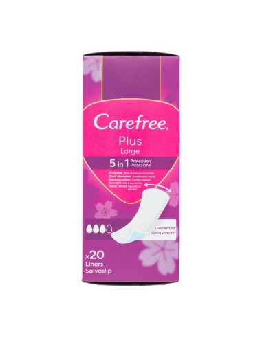 offerta Carefree Plus Large Salvaslip Distesi 5in1 Senza Profumo 20 Pz