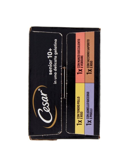 offerta Cesar Cibo Umido per Cani Senior 10+ Bocconcini con Delicata Gelatina Multipack 4x150 g SCADENZA 15/05/2026