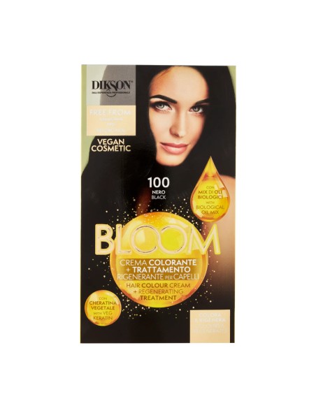 offerta Dikson Bloom Crema Colorante + Trattamento Rigenerante 100 Nero 55 ml
