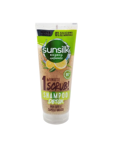 offerta Sunsilk Ricarica Naturale 1 Minute Scrub Shampoo Detox per Cute e Capelli Grassi 200 ml