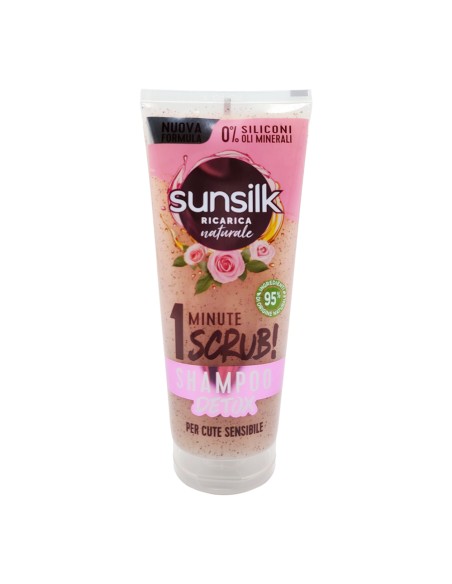 offerta Sunsilk Ricarica Naturale 1 Minute Scrub Shampoo Detox per Cute Sensibile  200 ml