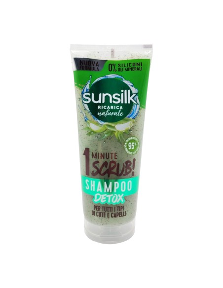 offerta Sunsilk Ricarica Naturale 1 Minute Scrub Shampoo Detox per Tutti i Tipi di Capelli e Cute 200 ml