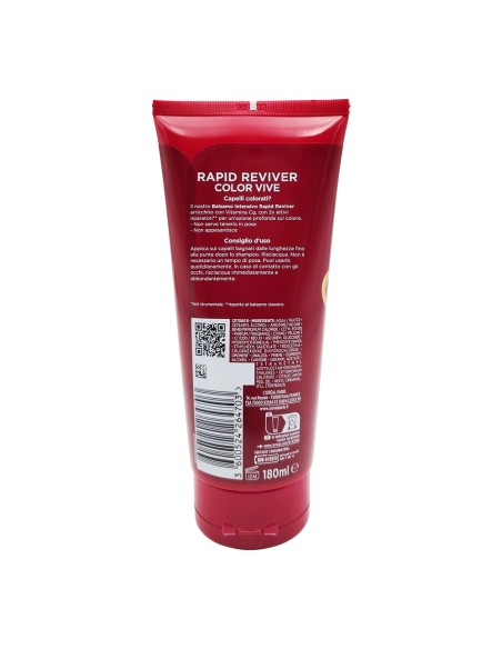 offerta L'Oreal Paris Elvive Rapid Reviver Balsamo Intensivo Istantaneo No Tempo di Posa 180 ml