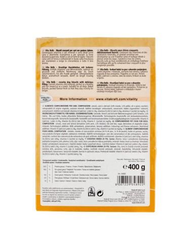 offerta Vitakraft Vita Rolls Biscotti Croccanti con Gustoso Ripieno 400 g