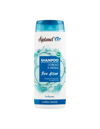 offerta Splend'Or Shampoo Purificante Pure Action Cetriolo e Argilla per Capelli Grassi 300 ml