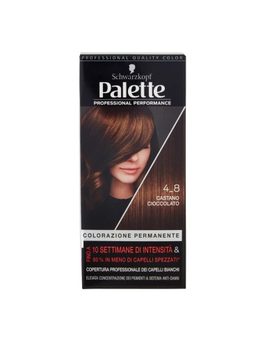 offerta Palette Professional Performance Colorazione Permanente 4_8 Castano Cioccolato