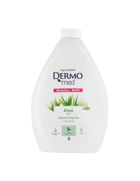 offerta Dermomed Ricarica Sapone Liquido Mani con Aloe e Acido Ialuronico 1000 ml