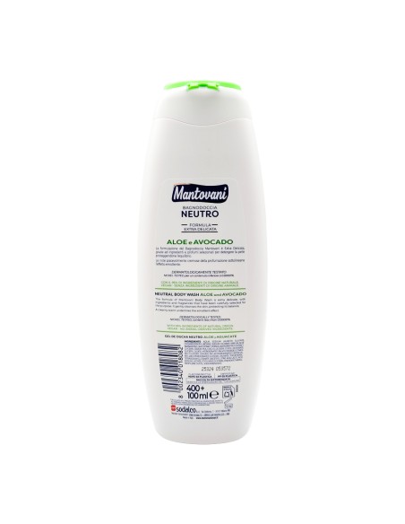 offerta Mantovani Bagnodoccia Neutro Formula Extra Delicata Aloe e Avocado 500 ml