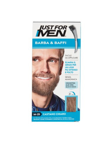 offerta Just for Men Barba e Baffi Colorante M-25 Castano Chiaro Senza Ammoniaca