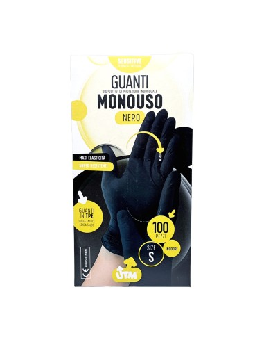 offerta Utm Guanti Monouso in Tpe Colore Nero