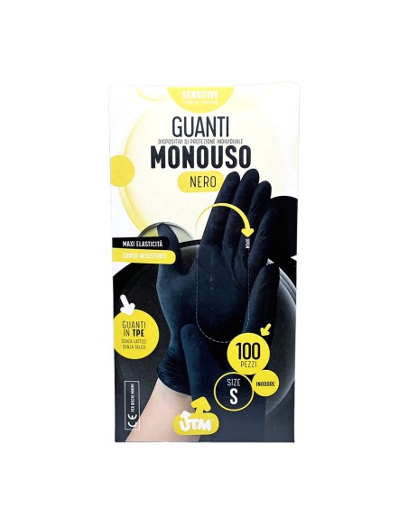 offerta Utm Guanti Monouso in Tpe Colore Nero