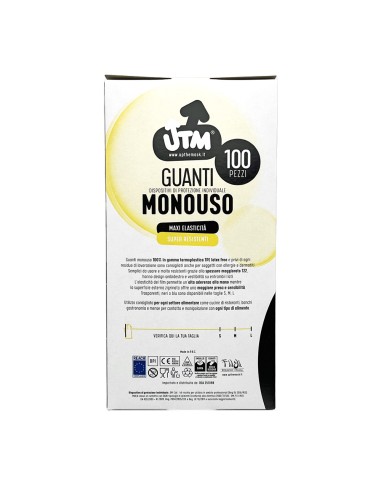 offerta Utm Guanti Monouso in Tpe Colore Nero