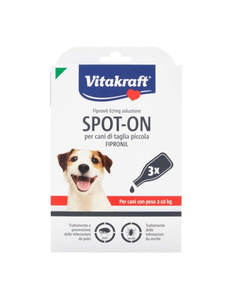 offerta Vitakraft Sport-On Antiparassitario Fipronil per Cani di Taglia Piccola 3 Pz