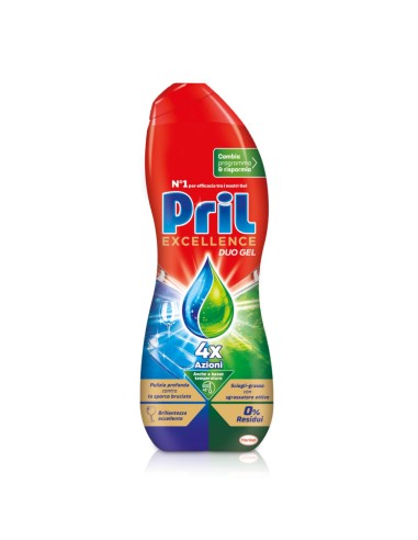 offerta Pril Excellence Duo Gel Lavastoviglie Sciogli Grasso 30 Lavaggi 540 ml