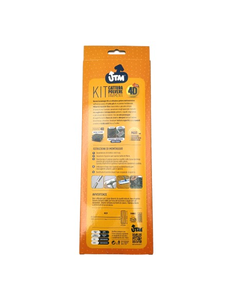 offerta Utm Kit Cattura Polvere Pavimenti 4D 1 Mop + 4 Ricariche 22 x 28 cm