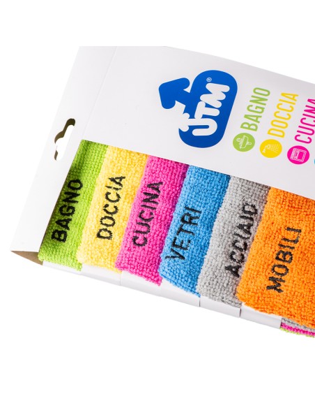 offerta Utm Set 6 Panni Multisuperficie 100% Microfibra