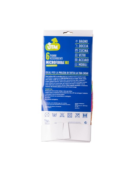 offerta Utm Set 6 Panni Multisuperficie 100% Microfibra