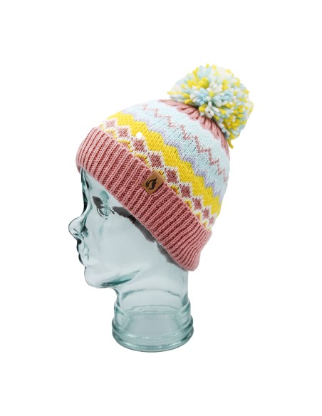 offerta Heat Machine Cappello Motivo a Righe Nordiche con Pompom