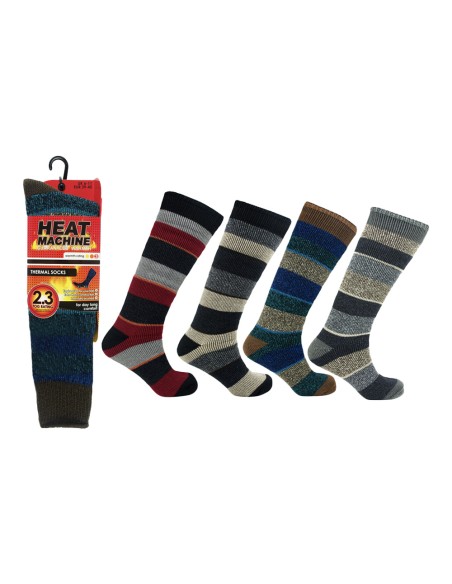 offerta Heat Machine Calzini Termici Lunghi Motivo a Righe