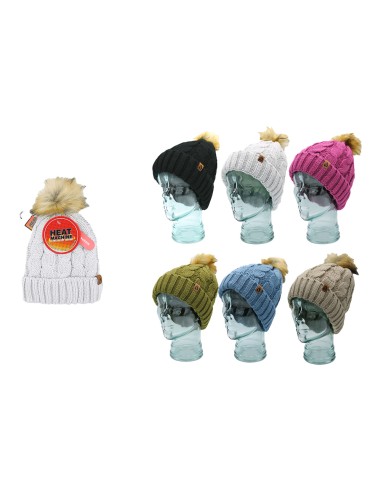 offerta Heat Machine Cappello Foderato in Sherpa con Pompon