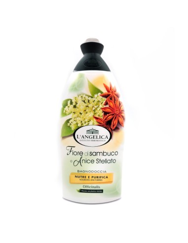 offerta L'Angelica Officinalis Bagnodoccia Fiore di Sambuco e Anice Stellato Nutre e Purifica 500 ml