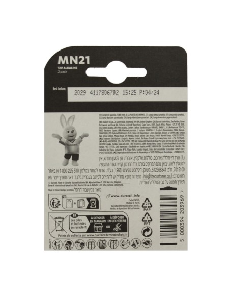 offerta Duracell Batteria Alkaline MN21 A23 12V 2 Pz