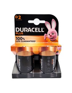 Duracell Plus Batterie D2 Alcaline 1,5 V 2 Pz