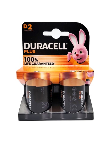 offerta Duracell Plus Batterie D2 Alcaline 1,5 V 2 Pz
