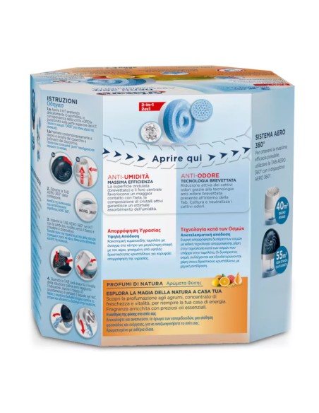 offerta Ariasana Ricariche Tab Aero 360 Gradi Assorbiumidità Fragranza Agrumi 2 Pz 
