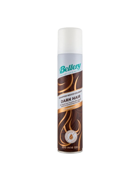 offerta Bellery Shampoo Secco Colorato Dark Hair No Residuo Bianco 200 ml