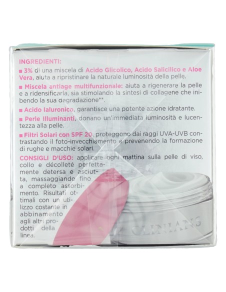 offerta Clinians Acido Glicolico Crema Viso Trattamento Rinnovatore SPF 20 Anti Age 50 ml