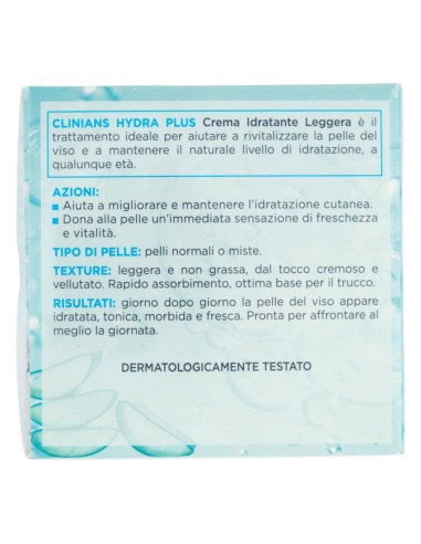 offerta Clinians Hydra Plus Crema Idratante Leggera per Pelli Normali o Miste 50 ml
